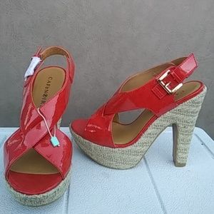 NEW💥📦 CAFeNOIR rattan platform heels from 🇮🇹